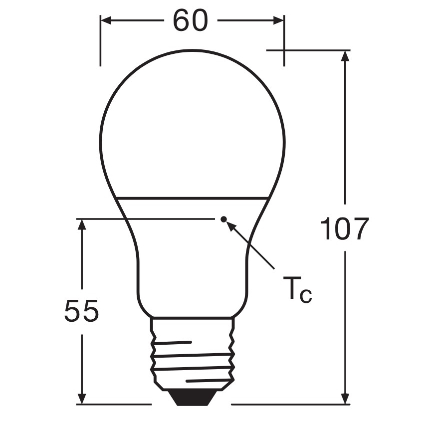 Komplekt 3x LED-pirn A60 E27/8,5W/230V 6500K - Osram