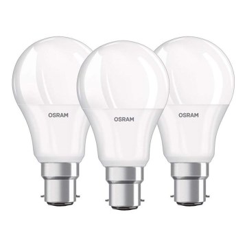 KOMPLEKT 3x LED Pirn B22d/8,5W/230V 4000K - Osram