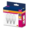 KOMPLEKT 3x LED Pirn B38 E14/4,9W/230V 3000K - Osram