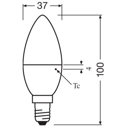 KOMPLEKT 3x LED Pirn B38 E14/4,9W/230V 3000K - Osram