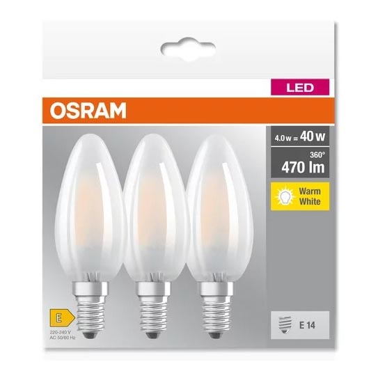 KOMPLEKT 3x LED Pirn B40 E14/4W/230V 2700K - Osram