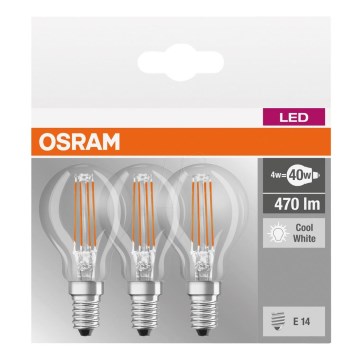 KOMPLEKT 3x LED Pirn BASE P40 E14/4W/230V 4000K – Osram