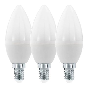 KOMPLEKT 3x LED Pirn C37 E14/6W/230V 3000K - Eglo 12884