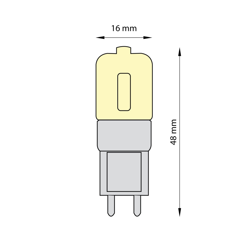 KOMPLEKT 3x LED Pirn ECOLINE G9/2,5W/230V 3000K - Brilagi
