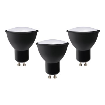 KOMPLEKT 3x LED Pirn ECOLINE GU10/6W/230V 4000K must - Brilagi
