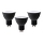 KOMPLEKT 3x LED Pirn ECOLINE GU10/6W/230V 4000K must - Brilagi
