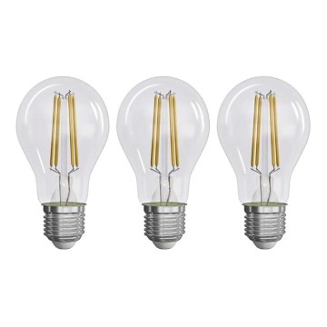 KOMPLEKT 3x LED Pirn FILAMENT A60 E27/3,8W/230V 2700K Energiaklass A