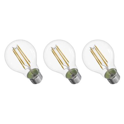 KOMPLEKT 3x LED Pirn FILAMENT A60 E27/3,8W/230V 2700K Energiaklass A