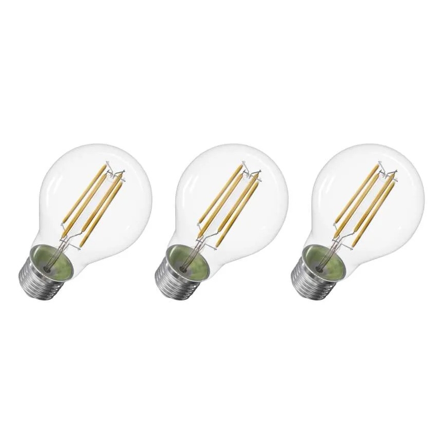 KOMPLEKT 3x LED Pirn FILAMENT A60 E27/3,8W/230V 2700K Energiaklass A