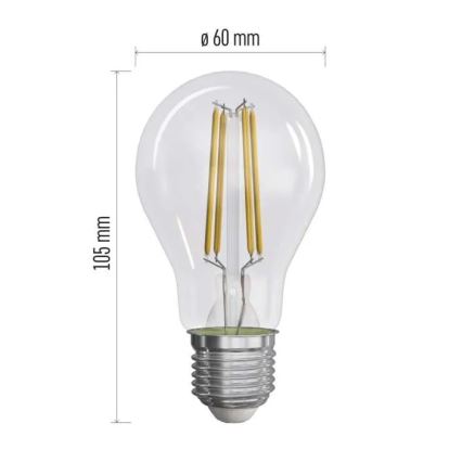 KOMPLEKT 3x LED Pirn FILAMENT A60 E27/3,8W/230V 2700K Energiaklass A