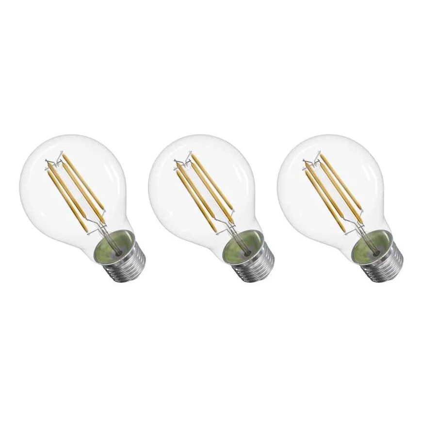 KOMPLEKT 3x LED Pirn FILAMENT A60 E27/3,8W/230V 4000K Energiaklass A