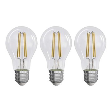 KOMPLEKT 3x LED Pirn FILAMENT A60 E27/5W/230V 2700K Energiaklass A