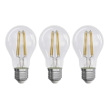KOMPLEKT 3x LED Pirn FILAMENT A60 E27/5W/230V 4000K Energiaklass A