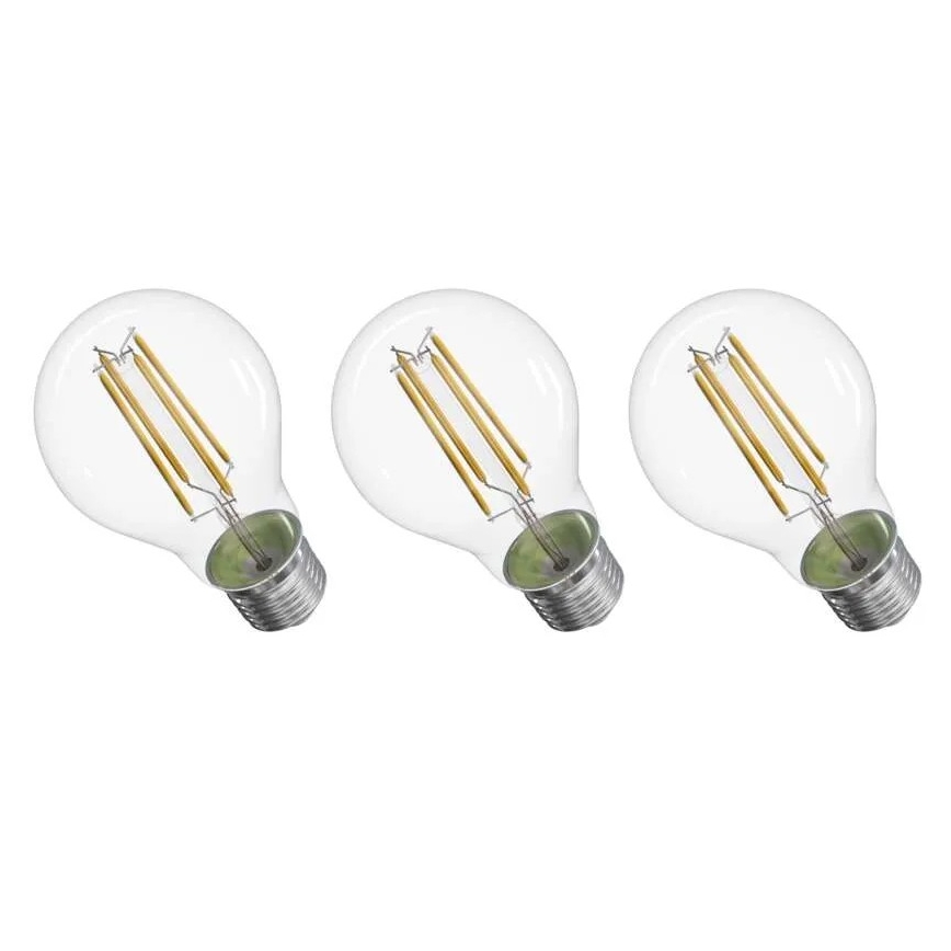 KOMPLEKT 3x LED Pirn FILAMENT A60 E27/5W/230V 4000K Energiaklass A
