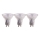 KOMPLEKT 3x LED Pirn GU10/4,5W/230V 4000K