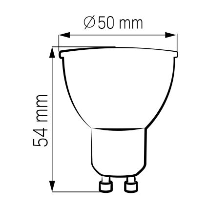 KOMPLEKT 3x LED Pirn GU10/4,5W/230V 4000K