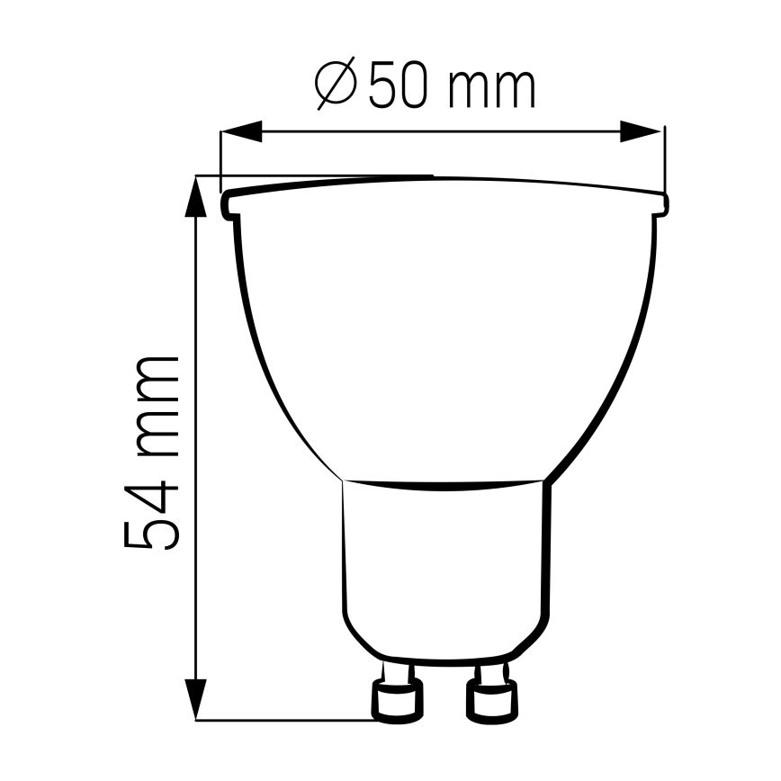 KOMPLEKT 3x LED Pirn GU10/4,5W/230V 4000K
