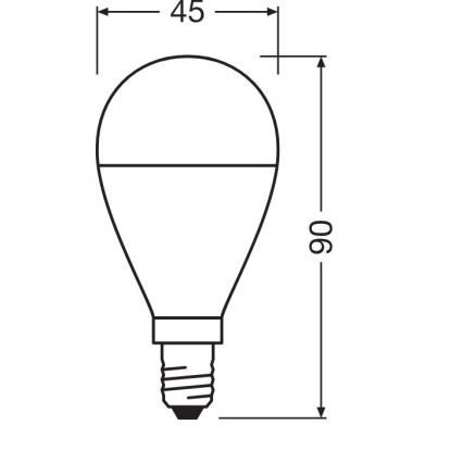 KOMPLEKT 3x LED Pirn P45 E14/7,5W/230V 3000K - Osram