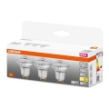 KOMPLEKT 3x LED Pirn PAR16 GU10/2,6W/230V 2700K - Osram