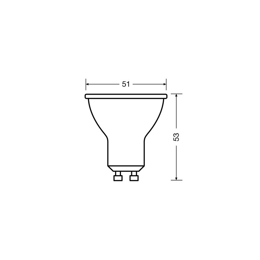 KOMPLEKT 3x LED Pirn PAR16 GU10/2,6W/230V 2700K - Osram