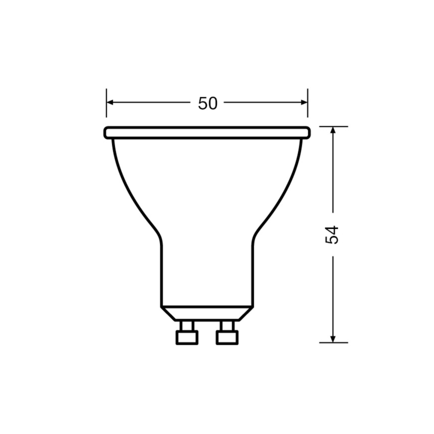 KOMPLEKT 3x LED Pirn PAR16 GU10/2,8W/230V 2700K 120° - Osram