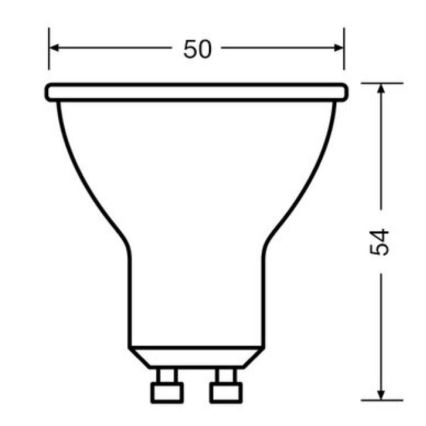 KOMPLEKT 3x LED Pirn PAR16 GU10/4,5W/230V 2700K - Osram