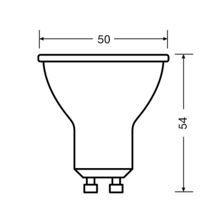 KOMPLEKT 3x LED Pirn PAR16 GU10/4,5W/230V 2700K - Osram