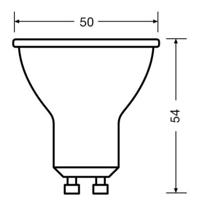KOMPLEKT 3x LED Pirn PAR16 GU10/6,9W/230V 2700K 36° - Osram