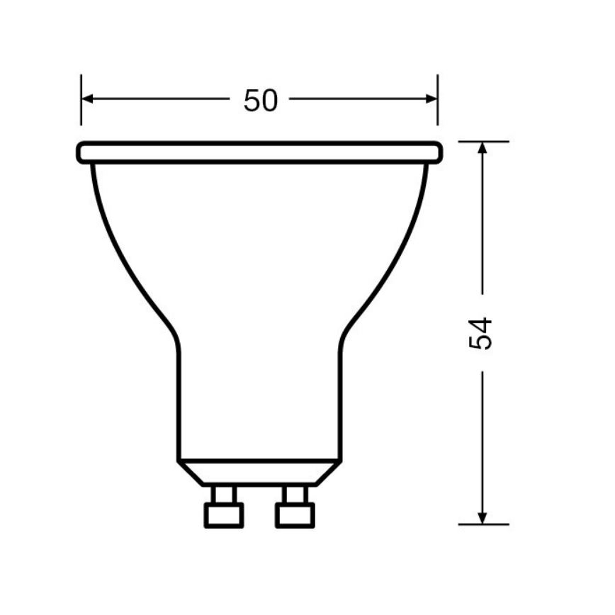 KOMPLEKT 3x LED Pirn PAR16 GU10/6,9W/230V 2700K 36° - Osram