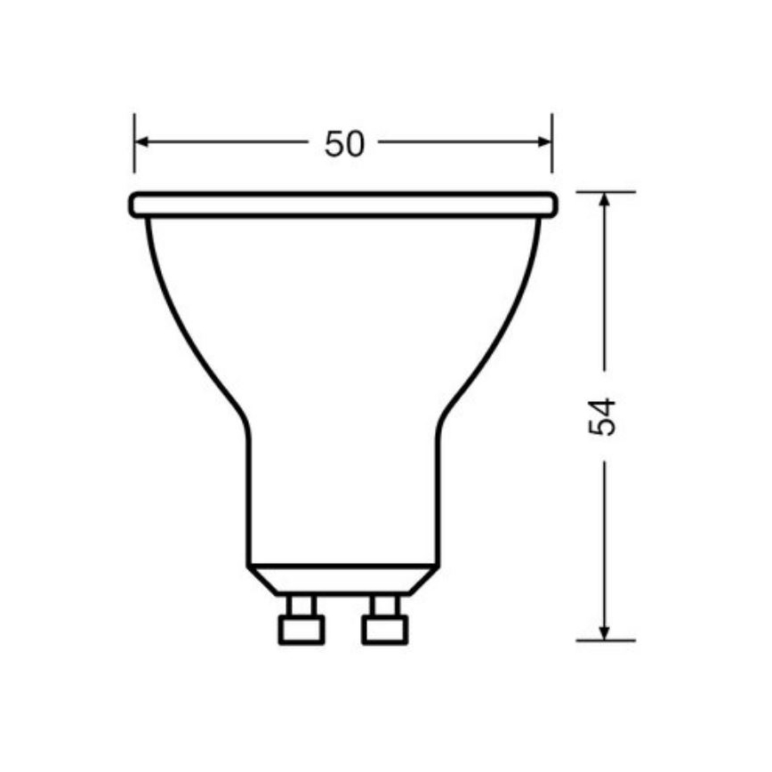 KOMPLEKT 3x LED Pirn PAR16 GU10/6,9W/230V 4000K - Osram