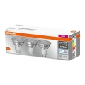 KOMPLEKT 3x LED Pirn PAR16 GU10/6,9W/230V 6500K - Osram