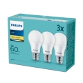 KOMPLEKT 3x LED Pirn Philips E27/9W/230V 2700K