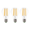KOMPLEKT 3x LED Pirn VINTAGE A60 E27/9W/230V 3000K - Brilagi