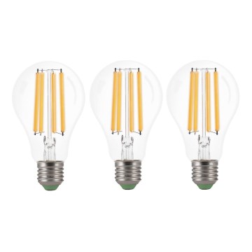 KOMPLEKT 3x LED Pirn VINTAGE A60 E27/9W/230V 3000K - Brilagi