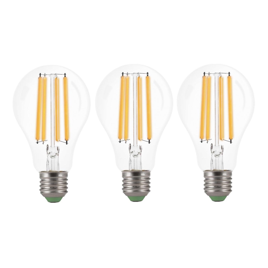KOMPLEKT 3x LED Pirn VINTAGE A60 E27/9W/230V 3000K - Brilagi