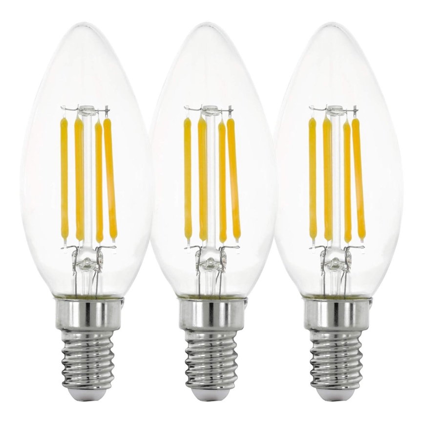 KOMPLEKT 3x LED Pirn VINTAGE C35 E14/4W/230V 2700K - Eglo 12811