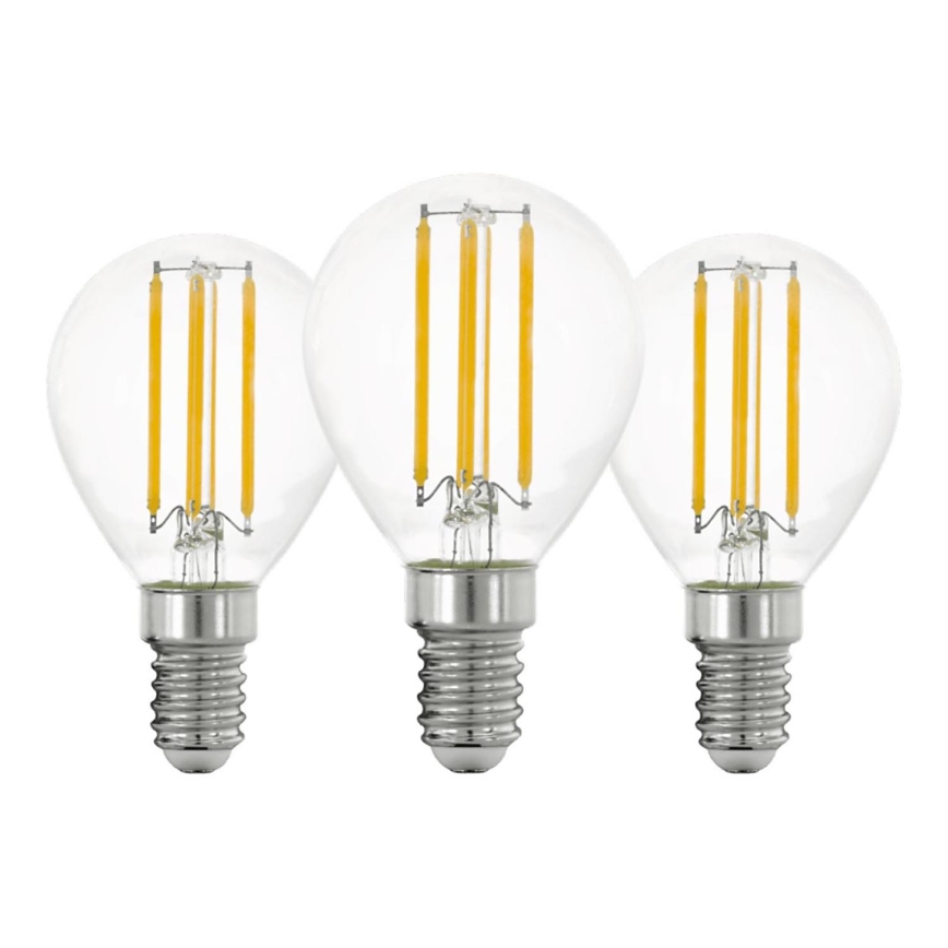 KOMPLEKT 3x LED Pirn VINTAGE P45 E14/7W/230V 2700K - Eglo 110303