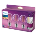 KOMPLEKT 3x LED Pirn VINTAGE Philips A60 E27/7W/230V 2700K