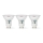 Komplekt 3x LED-pirnid GU10/4,5W/230V 2700K