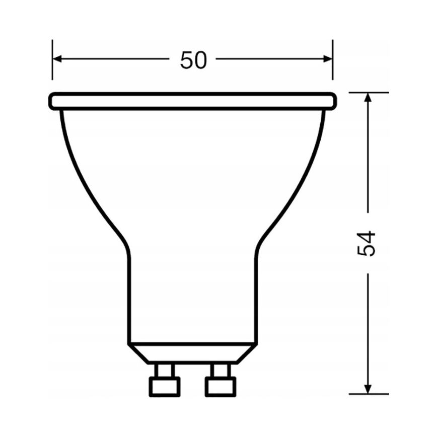 Komplekt 3x LED-reflektorlamp PAR16 GU10/6,9W/230V 2700K 60° - Osram