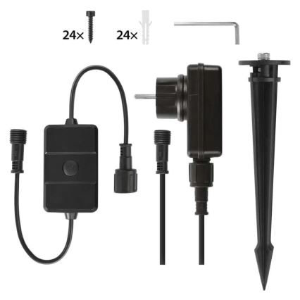 KOMPLEKT 3x LED RGBIC Hämardatav väli prožektor GoSmart LED/14W/230V 3000-6500K IP65 Wi-Fi Tuya