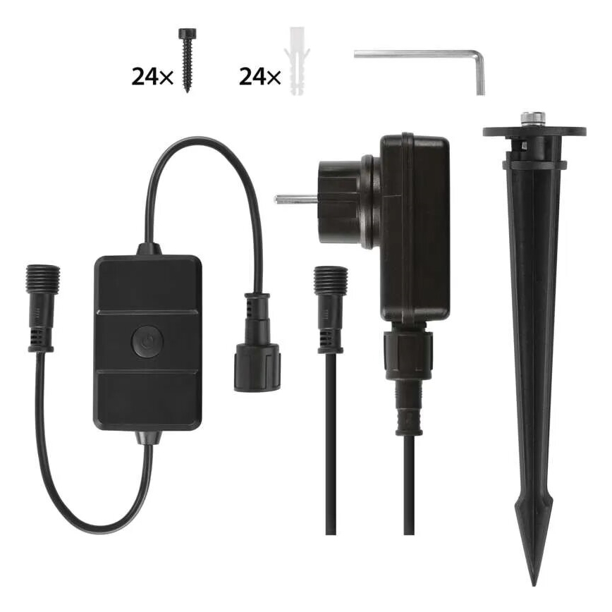 KOMPLEKT 3x LED RGBIC Hämardatav väli prožektor GoSmart LED/14W/230V 3000-6500K IP65 Wi-Fi Tuya