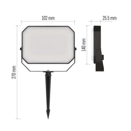 KOMPLEKT 3x LED RGBIC Hämardatav väli prožektor GoSmart LED/14W/230V 3000-6500K IP65 Wi-Fi Tuya