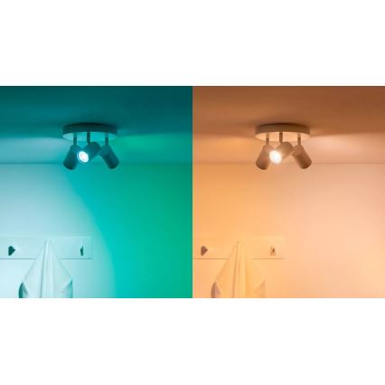 KOMPLEKT 3x LED RGBW Hämardatav pirn PAR16 GU10/4,7W/230V 2200-6500K Wi-Fi - WiZ