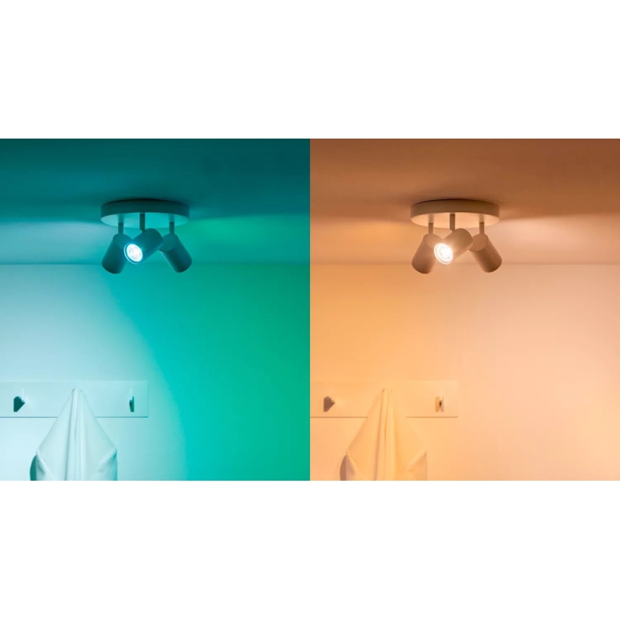 KOMPLEKT 3x LED RGBW Hämardatav pirn PAR16 GU10/4,7W/230V 2200-6500K Wi-Fi - WiZ