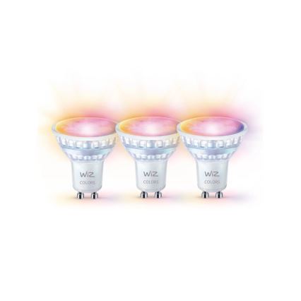 KOMPLEKT 3x LED RGBW Hämardatav pirn PAR16 GU10/4,7W/230V 2200-6500K Wi-Fi - WiZ
