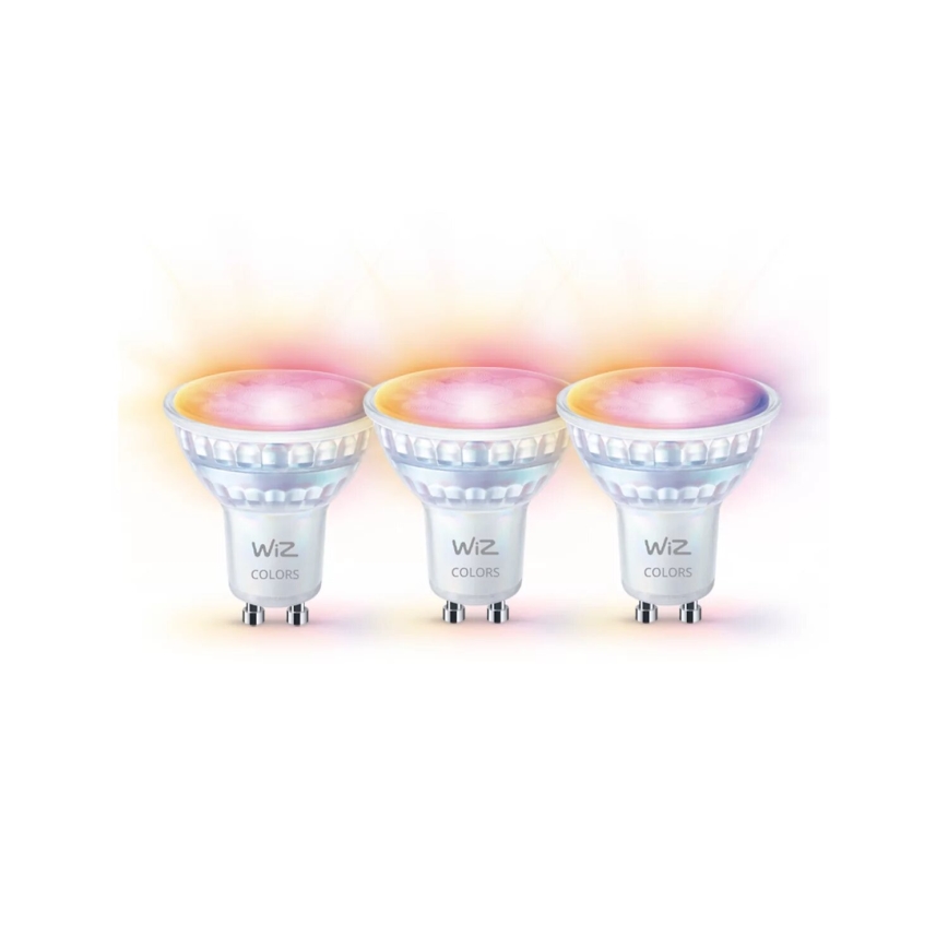 KOMPLEKT 3x LED RGBW Hämardatav pirn PAR16 GU10/4,7W/230V 2200-6500K Wi-Fi - WiZ