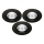 KOMPLEKT 3x LED Süvistatav valgusti vannituppa LED/5,5W/230V 2700K IP65 must