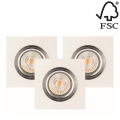 KOMPLEKT 3x LED Süvistatav valgusti VITAR 1xGU10/5W/230V betoon - FSC sertifitseeritud