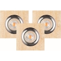 KOMPLEKT 3x LED Süvistatav valgusti VITAR 1xGU10/5W/230V CRI 90 liivakivi